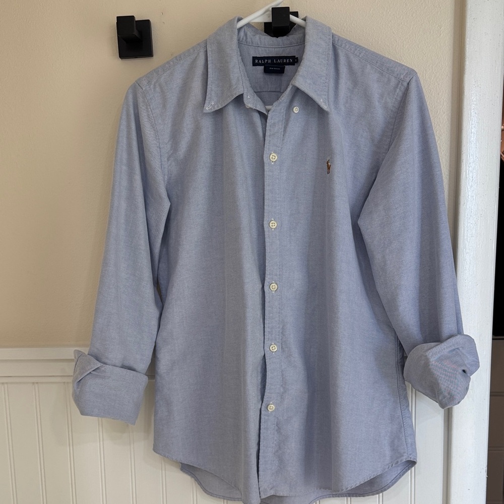 Ralph Lauren Slim Fit Light Blue Casual Shirt